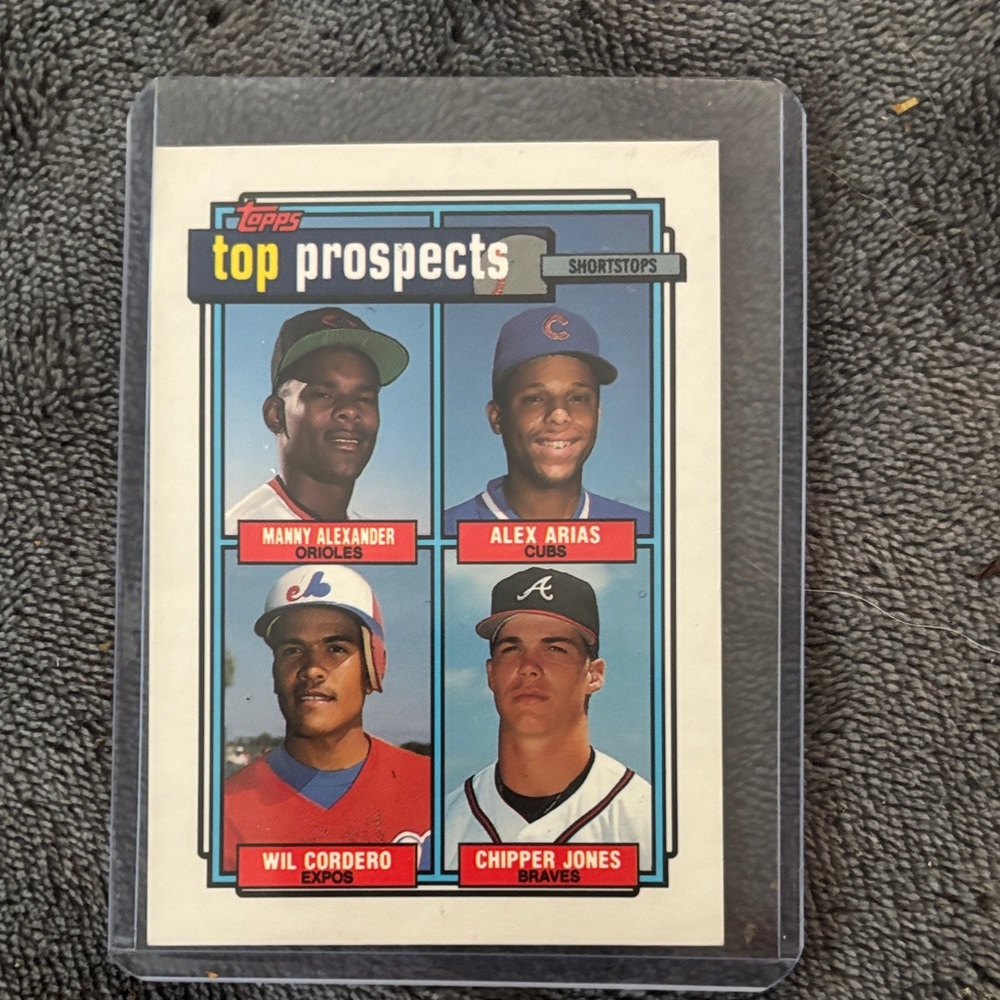 Topps Top Prospects Card with Red and Blue Accents